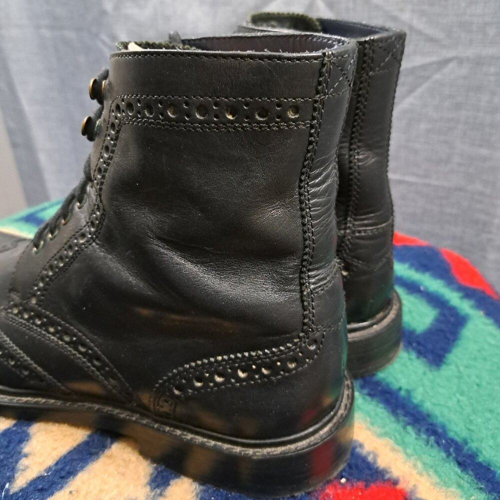 %Cole Haan Boots Men Leather Black Size 10.5M / D11 - Picture 4 of 14